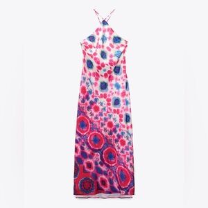 Zara Printed Halter Dress